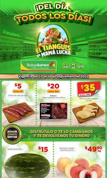 Folleto actual Bodega Aurrerá - 23.9.2022 - 29.9.2022.