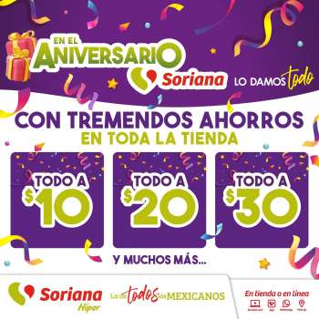 Folleto actual Soriana Híper - 29.9.2022 - 13.10.2022.