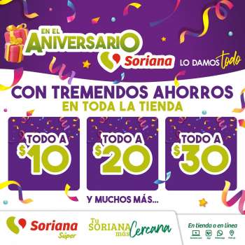 Folleto actual Soriana Súper - 29.9.2022 - 13.10.2022.