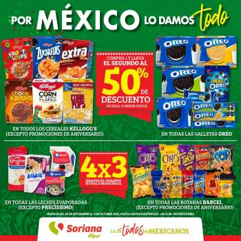 Folleto actual Soriana Híper - 30.9.2022 - 3.10.2022.