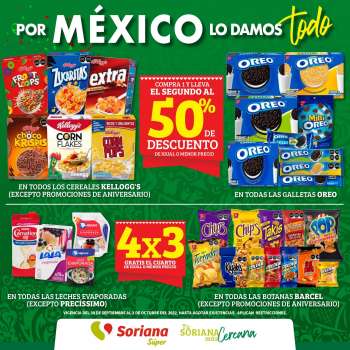Folleto actual Soriana Súper - 30.9.2022 - 3.10.2022.