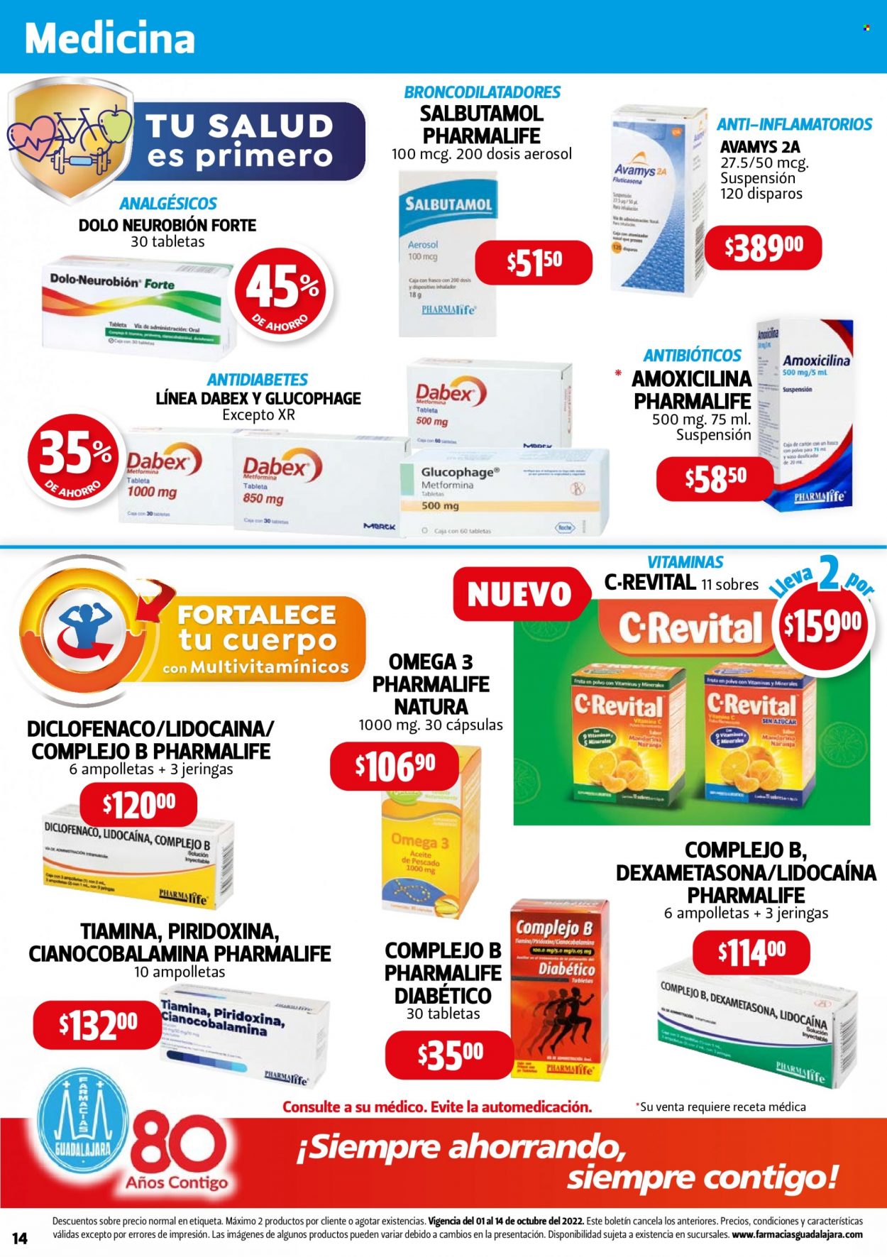 Catálogo Farmacias Guadalajara - 1.10.2022 - 14.10.2022. Página 14
