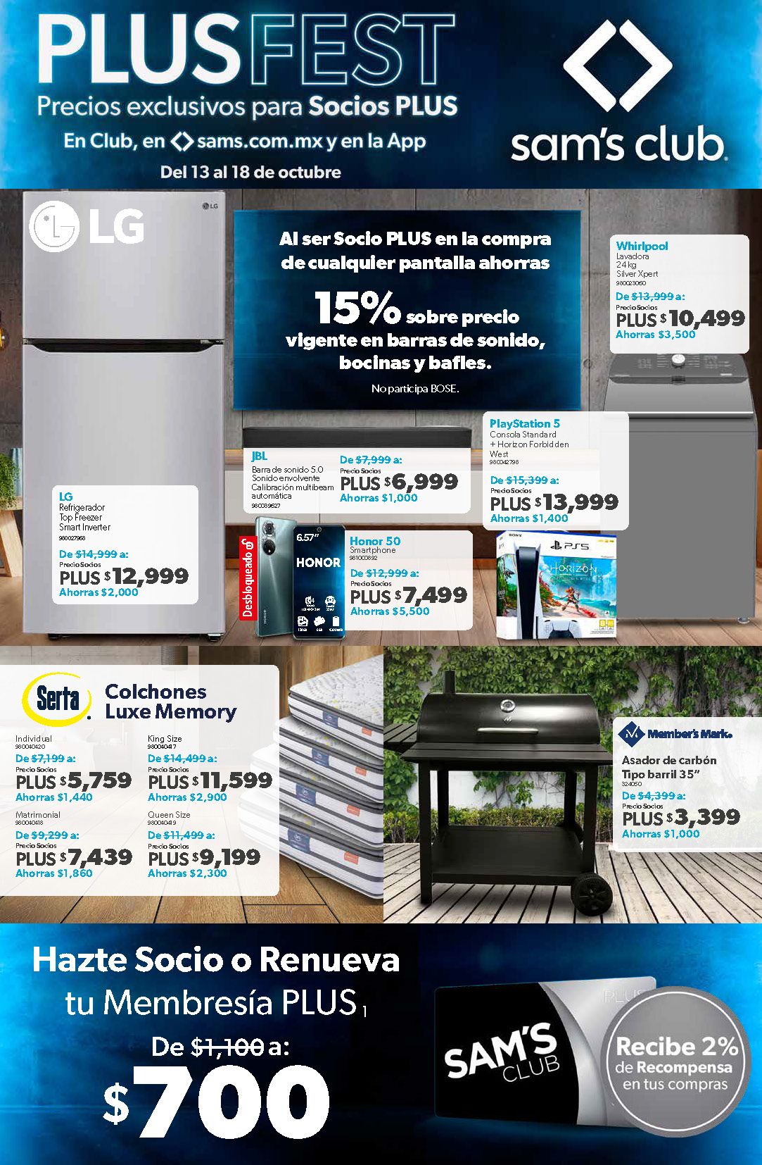 Catálogo Sam's Club - 13.10.2022 - 18.10.2022. Página 1