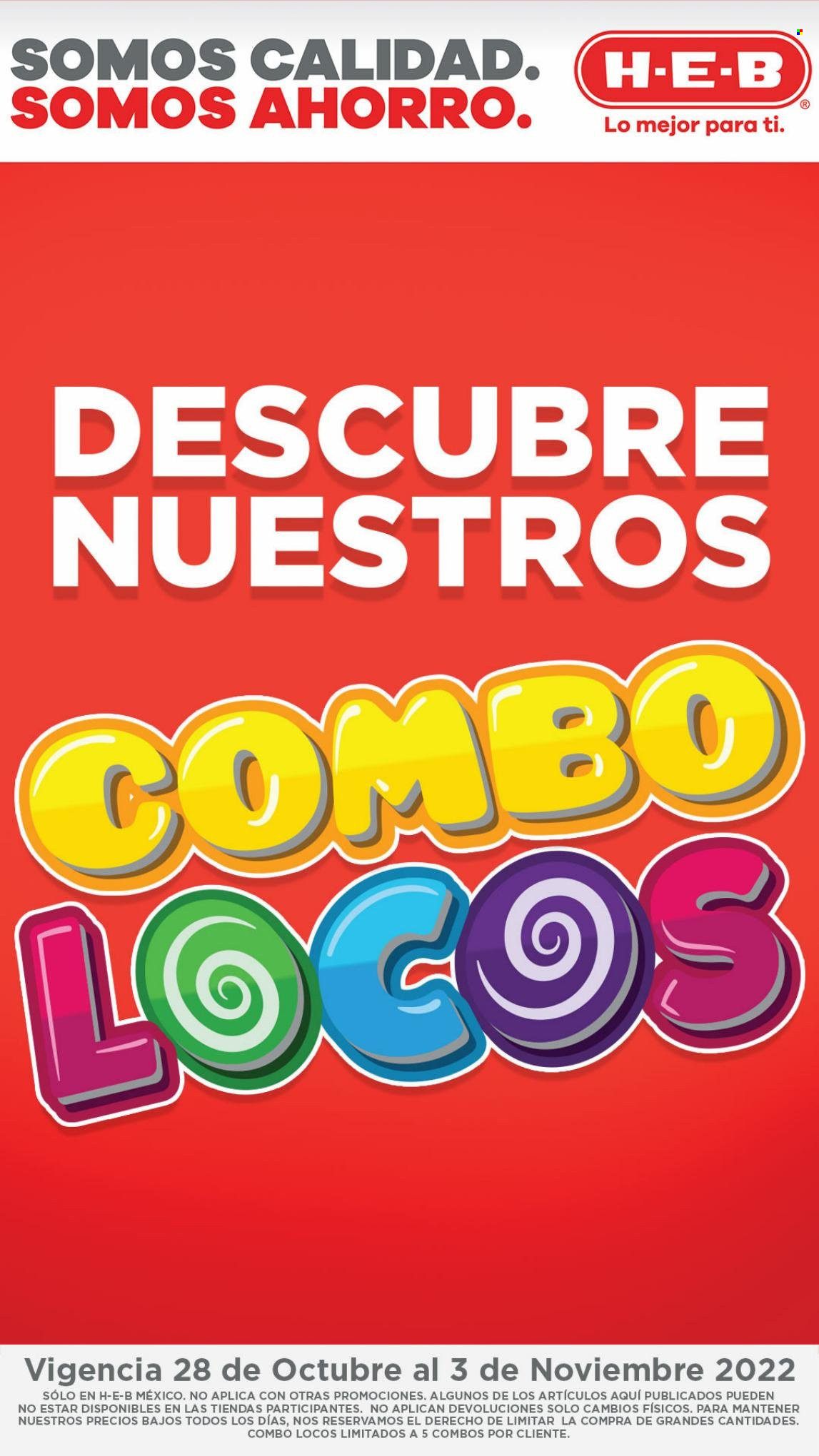 Catálogo H-E-B - 28.10.2022 - 3.11.2022. Página 1