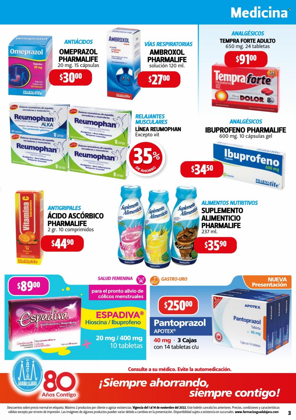 Catálogo Farmacias Guadalajara - 1.11.2022 - 14.11.2022. Página 3