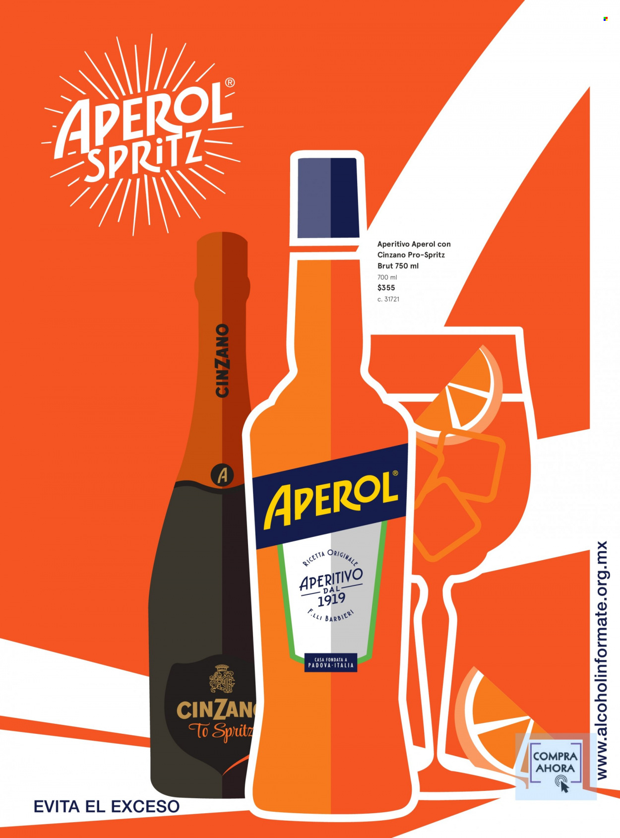 thumbnail - Folleto actual Bodegas Alianza - 1.11.2022 - 31.12.2022 - Ventas - bebida alcohólica, brut, Cinzano, Aperol, aperitivo. Página 5.