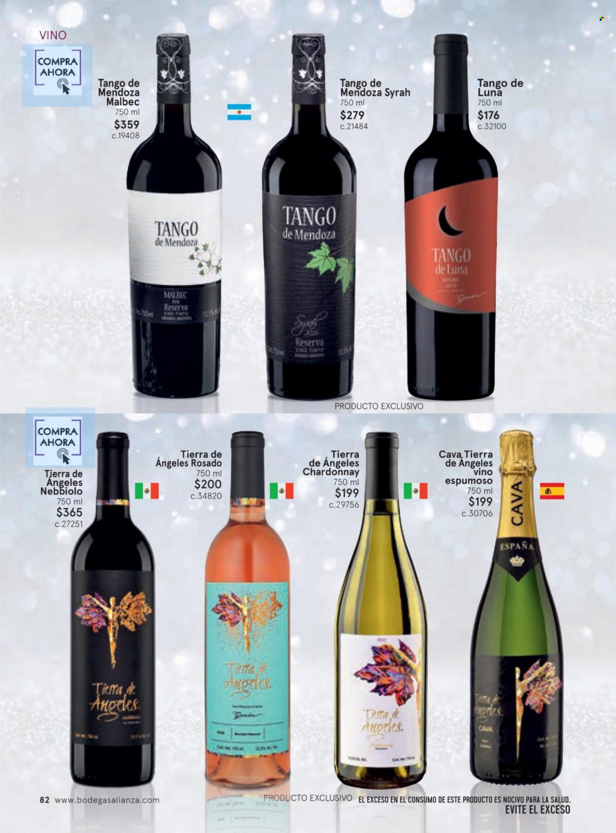 thumbnail - Folleto actual Bodegas Alianza - 1.11.2022 - 31.12.2022 - Ventas - bebida alcohólica, vino, Cava, Chardonnay, vino espumoso, Malbec. Página 86.