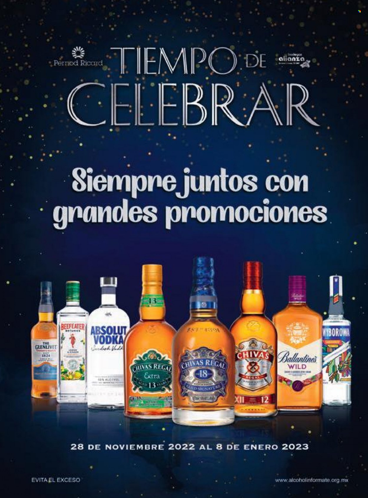 thumbnail - Folleto actual Bodegas Alianza - 1.11.2022 - 31.12.2022 - Ventas - bebida alcohólica, Absolut, Ballantine's, Beefeater, vodka, Chivas Regal. Página 115.