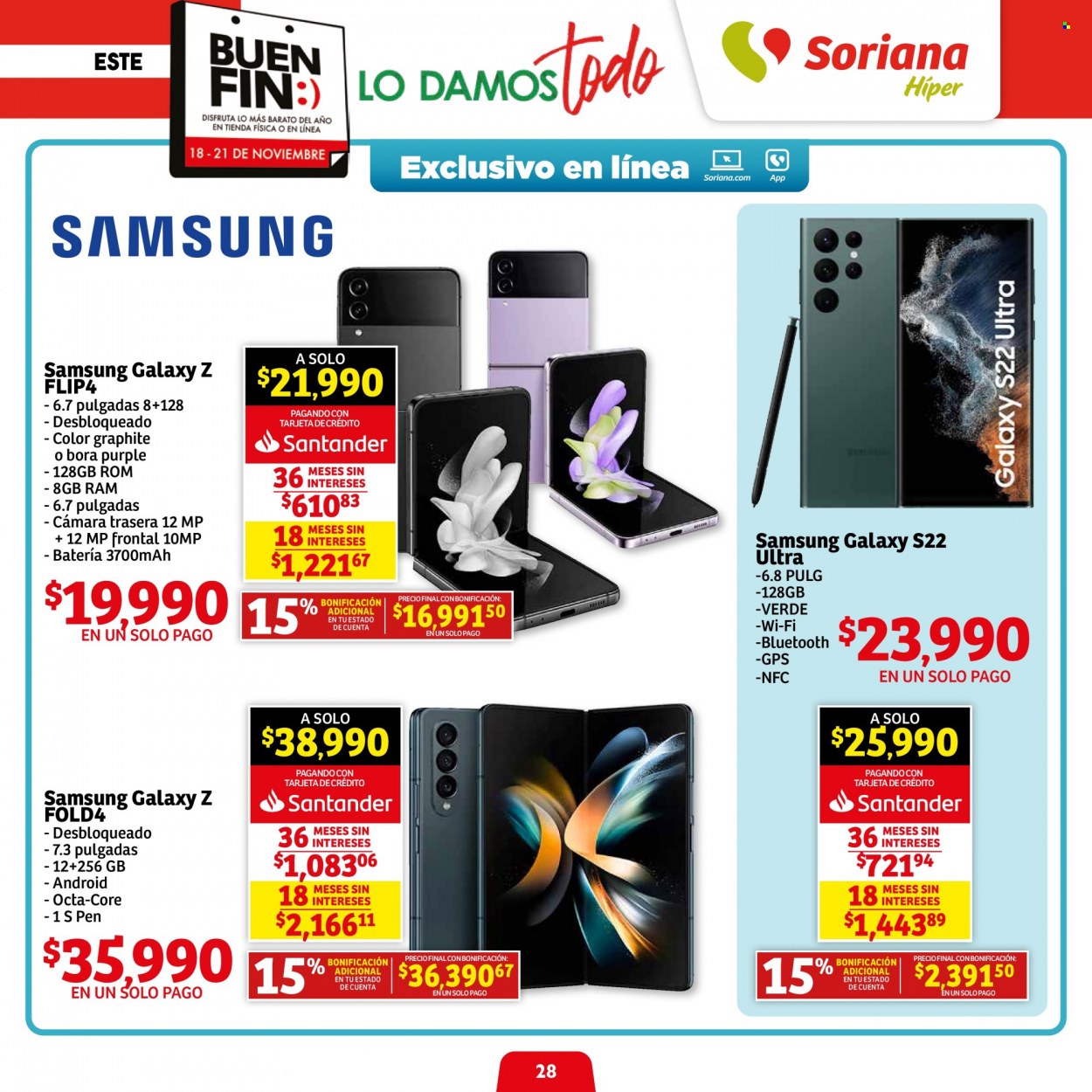 Catálogo Soriana Híper - 18.11.2022 - 21.11.2022. Página 28
