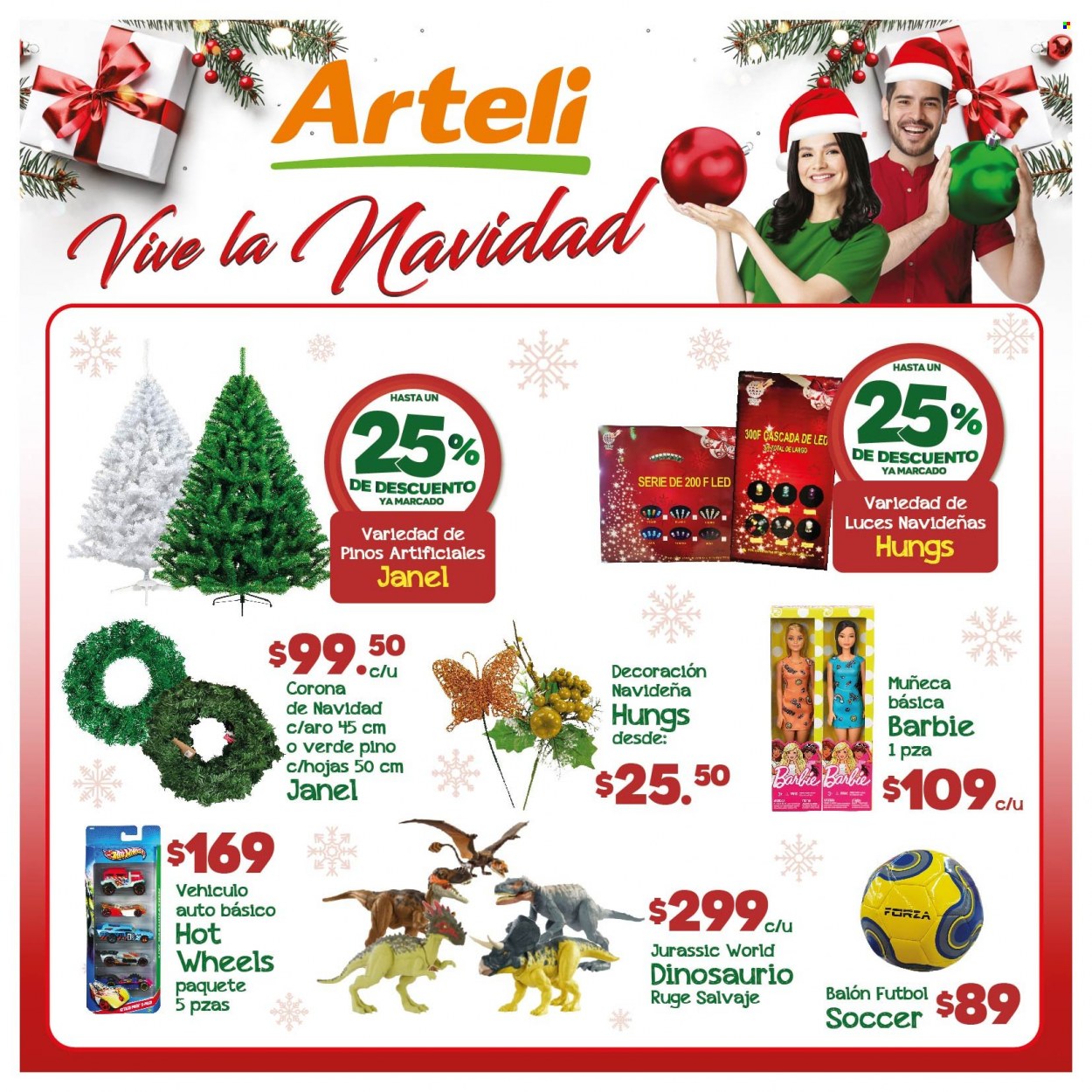 thumbnail - Folleto actual Arteli - 24.11.2022 - 6.12.2022 - Ventas - Corona, bebida alcohólica, dinosaurio, surtido de Navidad, Barbie, juguete, muñeca, Jurassic World. Página 1.