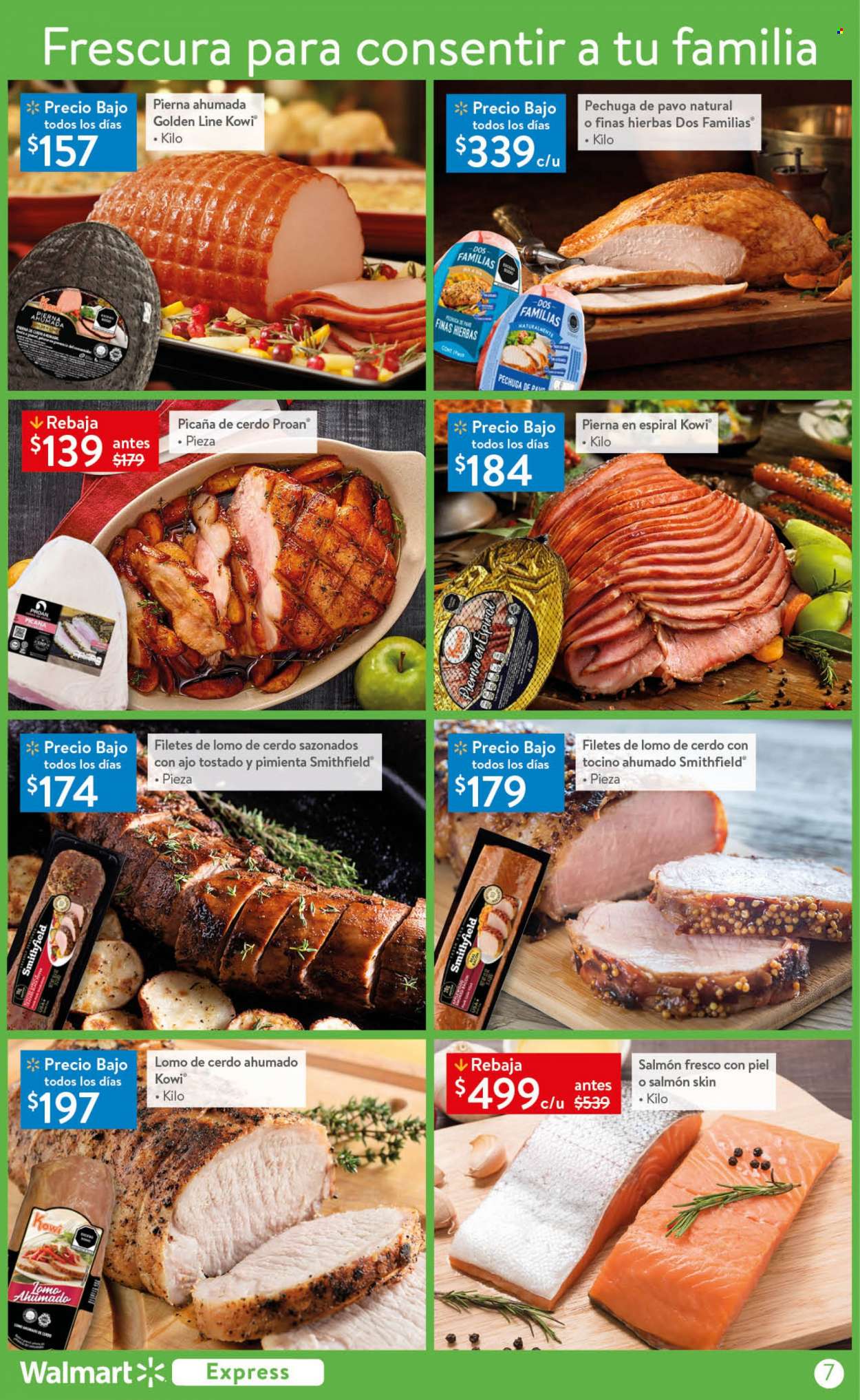 thumbnail - Folleto actual Walmart Express - 1.12.2022 - 15.12.2022 - Ventas - lomo de cerdo, pechuga de pavo, pescado, pimienta. Página 7.