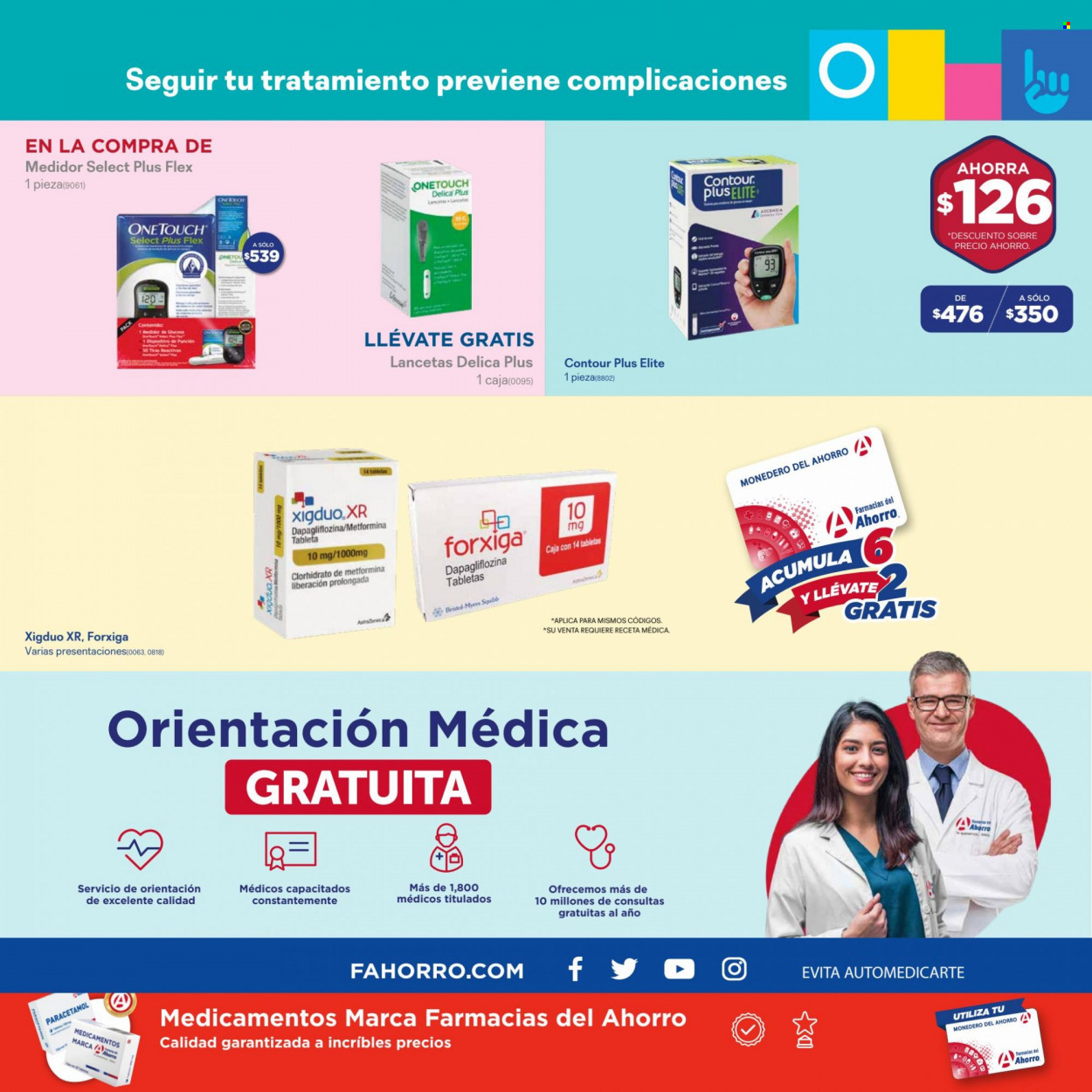 thumbnail - Folleto actual Farmacias del Ahorro - 1.1.2023 - 31.1.2023 - Ventas - chocolate, tableta, Paracetamol, OneTouch, tiras reactivas, lancetas. Página 4.