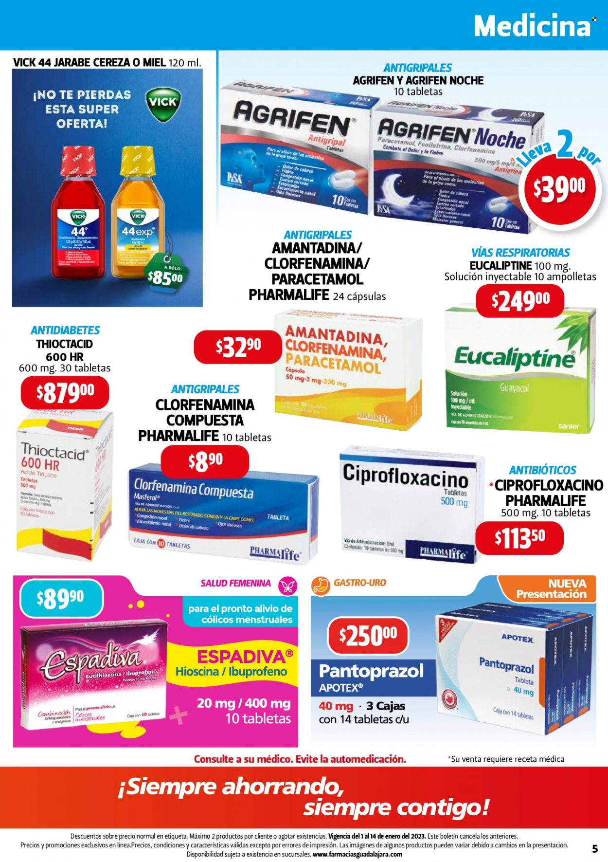 Catálogo Farmacias Guadalajara - 1.1.2023 - 14.1.2023. Página 5
