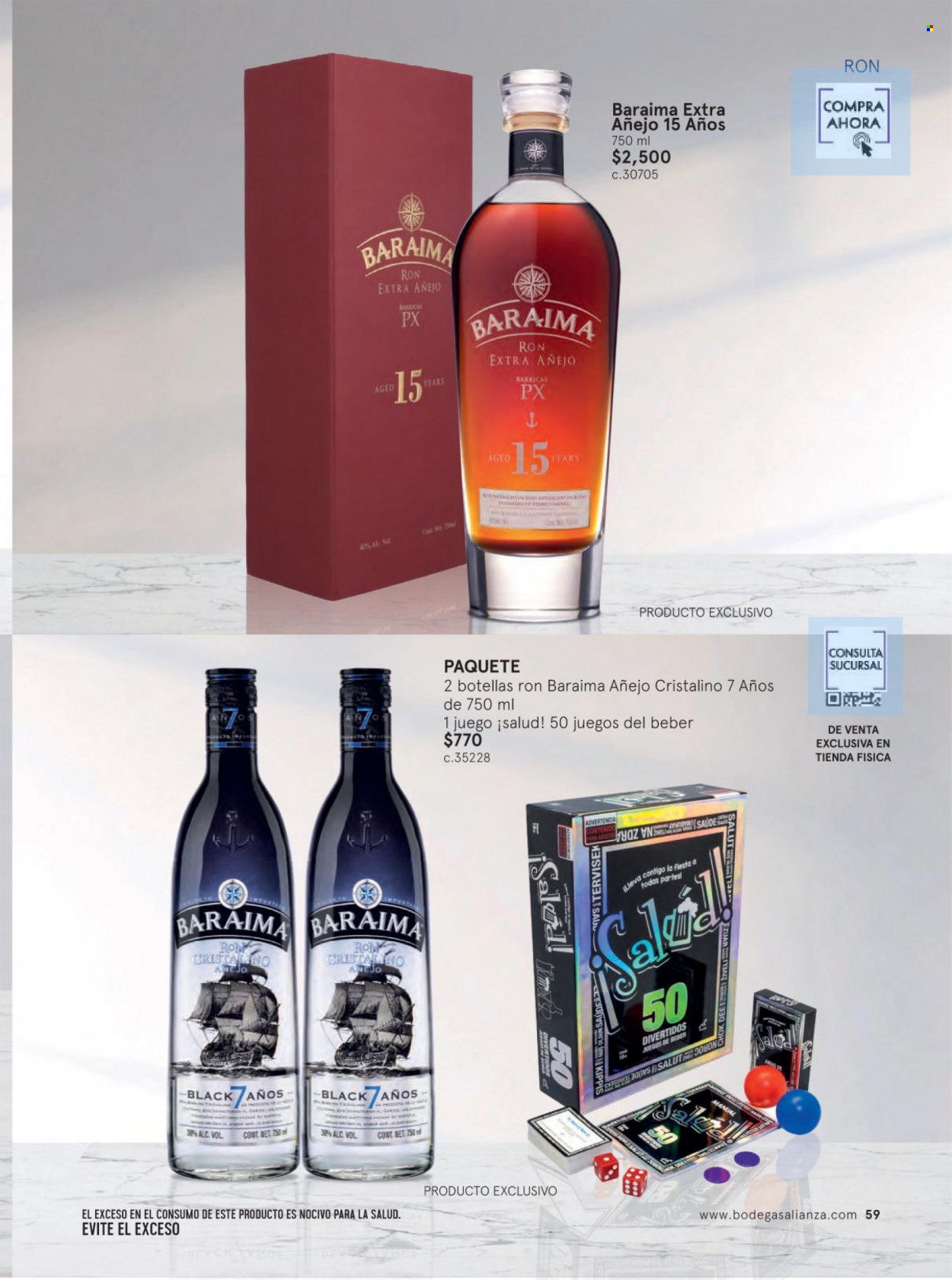 thumbnail - Folleto actual Bodegas Alianza - 1.1.2023 - 31.3.2023 - Ventas - bebida alcohólica, ron. Página 61.