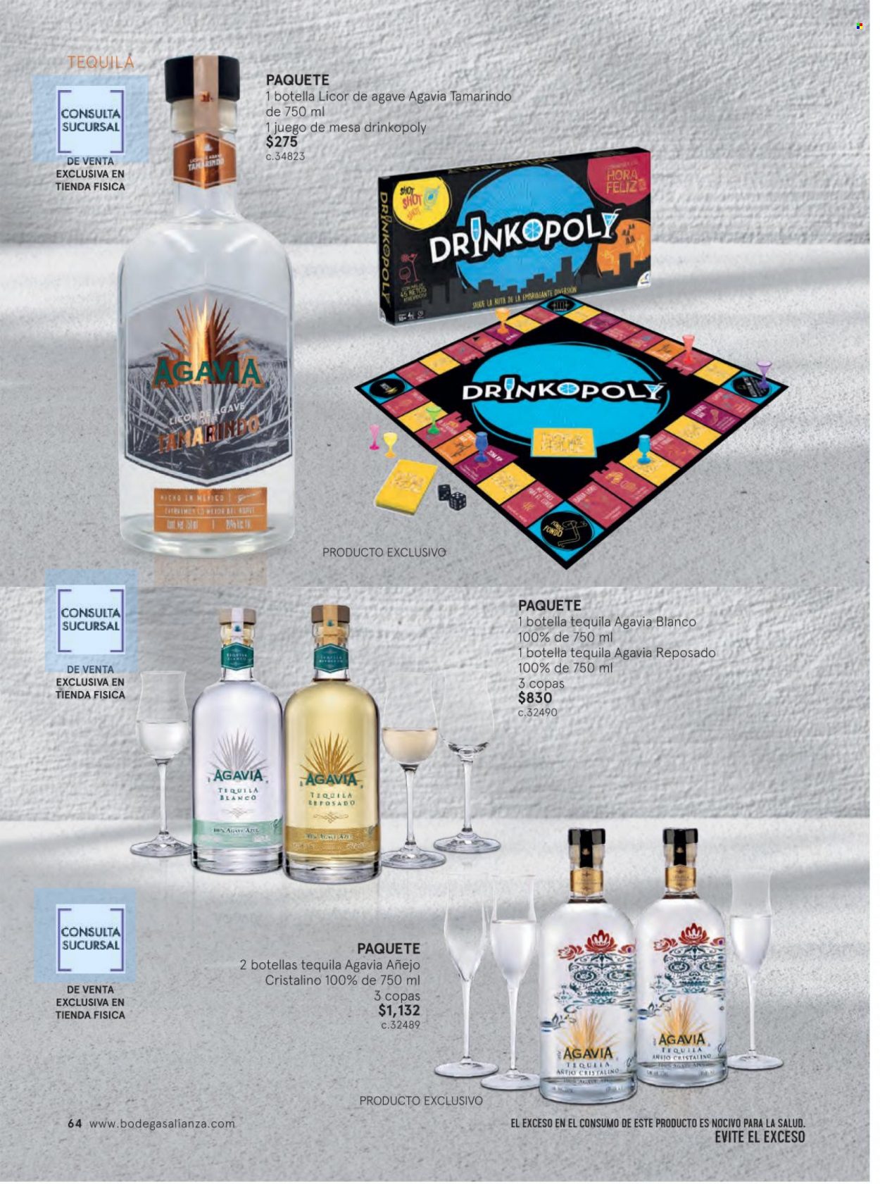 thumbnail - Folleto actual Bodegas Alianza - 1.1.2023 - 31.3.2023 - Ventas - bebida alcohólica, licor, tequila. Página 66.