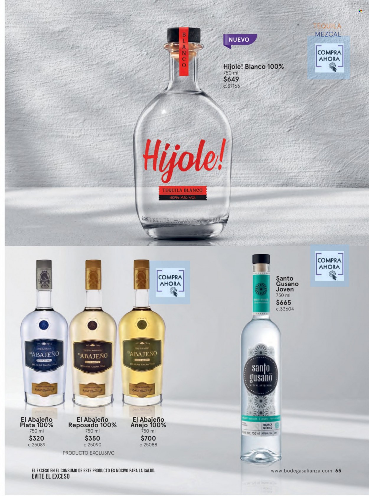 thumbnail - Folleto actual Bodegas Alianza - 1.1.2023 - 31.3.2023 - Ventas - bebida alcohólica, tequila. Página 67.