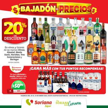 Folleto actual Soriana Súper - 20.1.2023 - 23.1.2023.