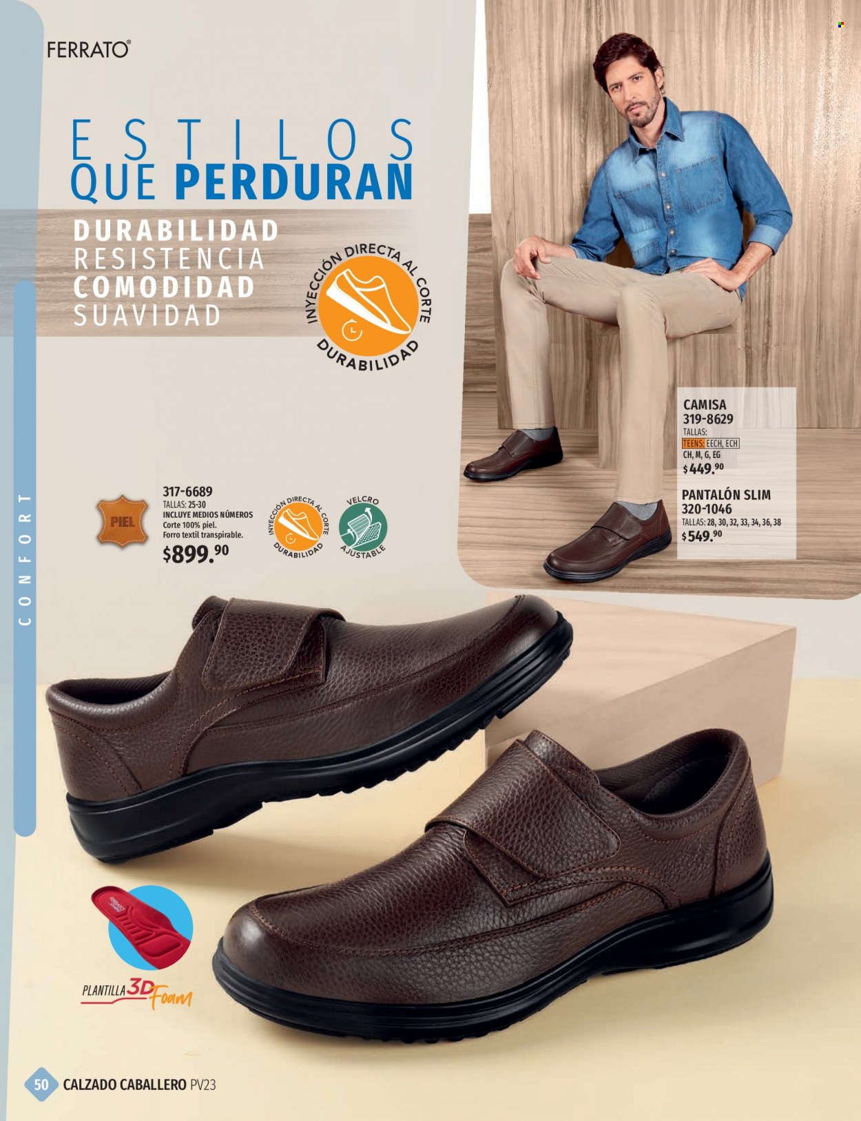 thumbnail - Folleto actual Andrea - Ventas - calzado caballero, pantalón, camisa. Página 50.