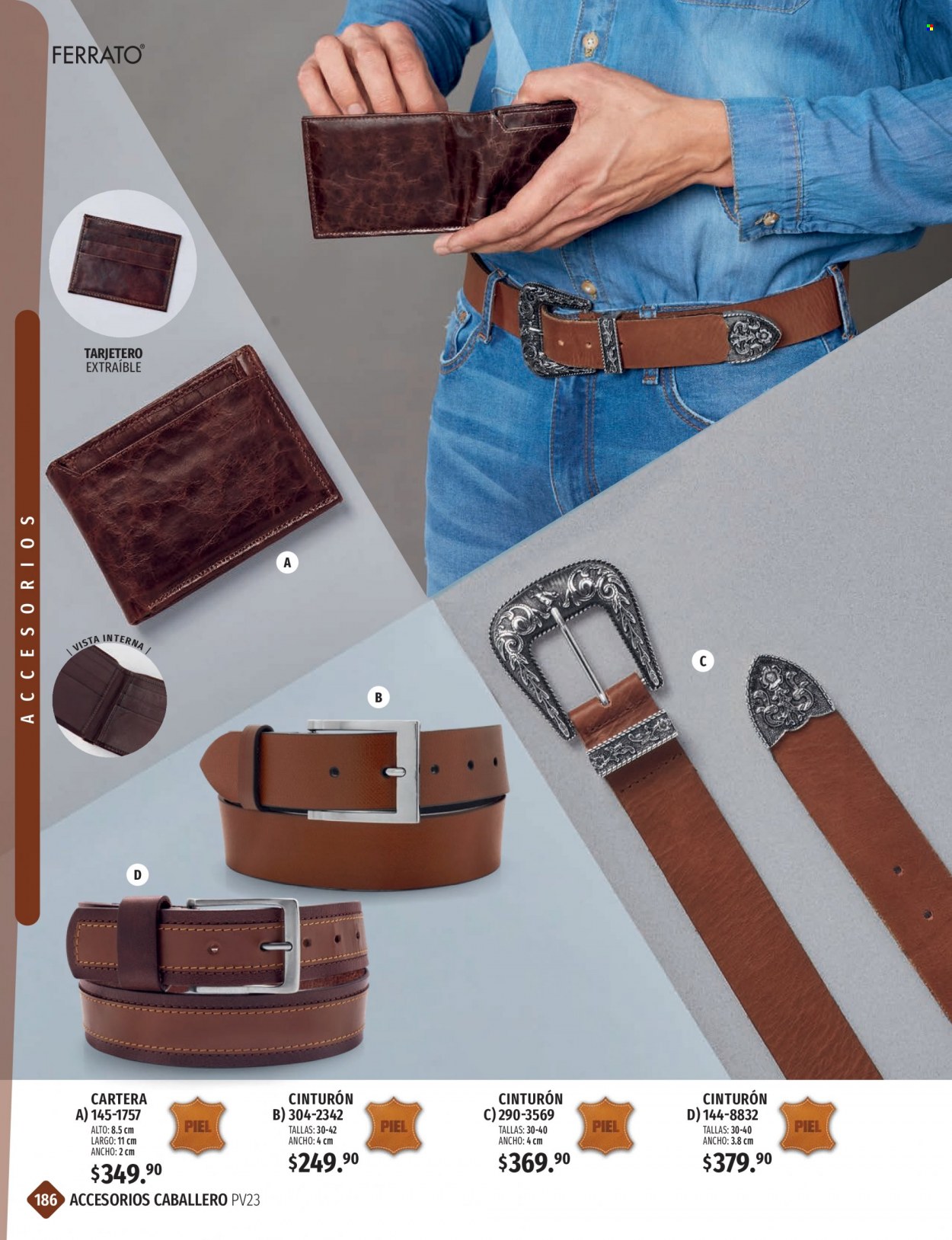 thumbnail - Folleto actual Andrea - Ventas - cinturón, cartera. Página 186.
