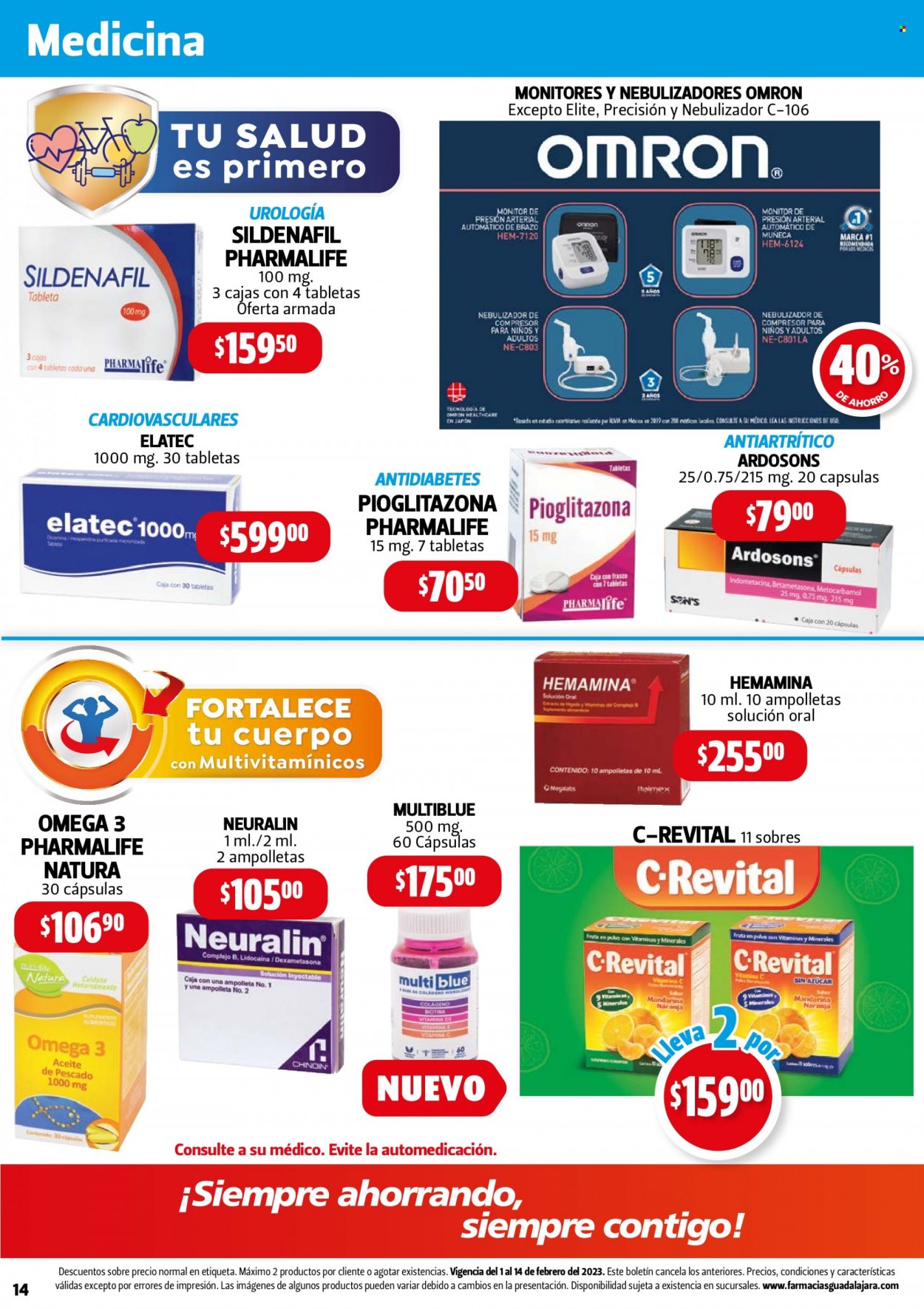 Catálogo Farmacias Guadalajara - 1.2.2023 - 14.2.2023. Página 14
