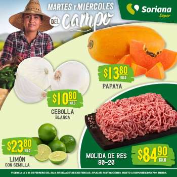 Folleto actual Soriana Súper - 14.2.2023 - 15.2.2023.