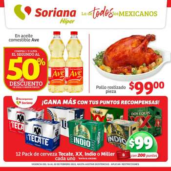 Folleto actual Soriana Híper - 16.2.2023 - 20.2.2023.