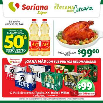 Folleto actual Soriana Súper - 16.2.2023 - 20.2.2023.