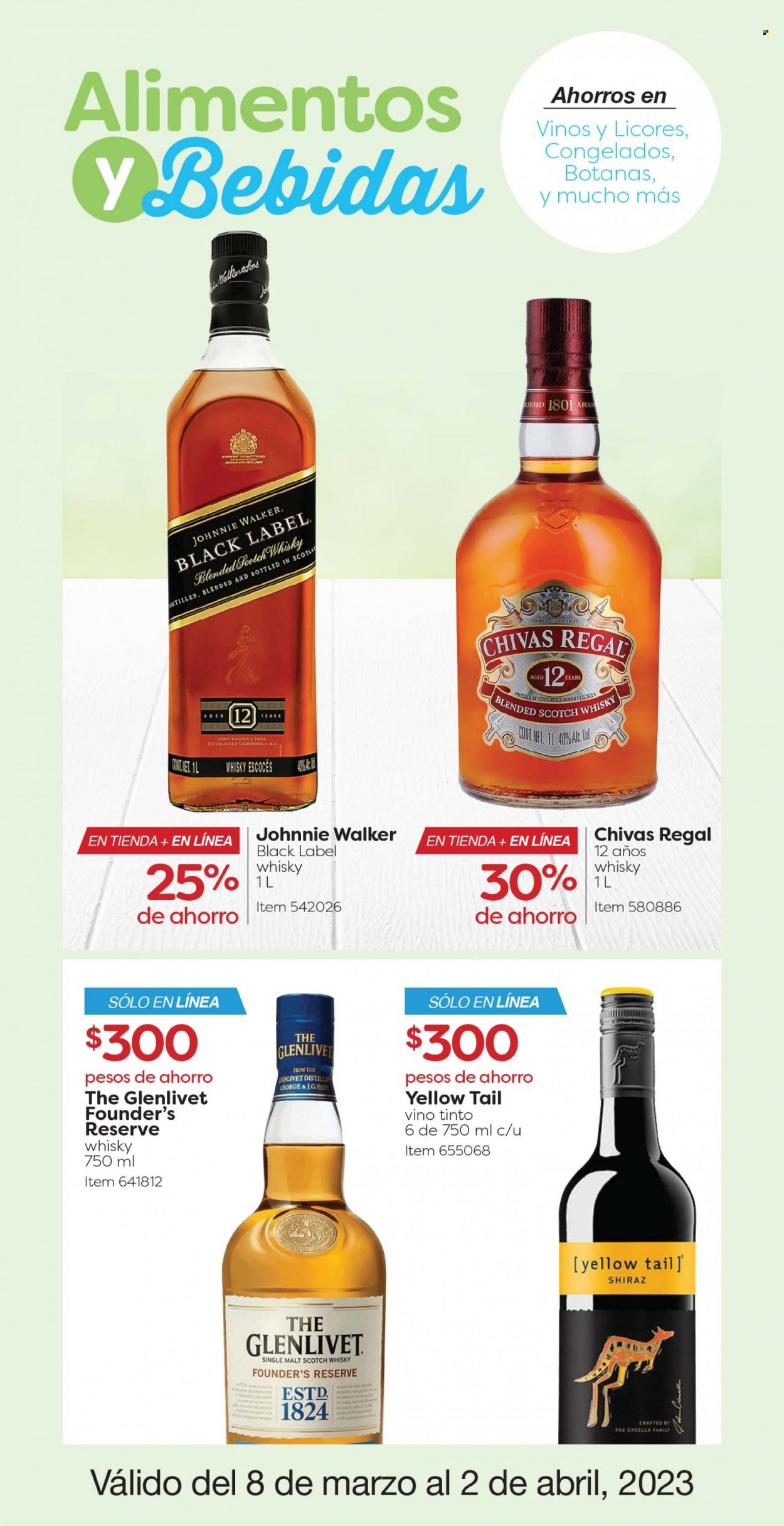 thumbnail - Folleto actual Costco - 8.3.2023 - 2.4.2023 - Ventas - bebida alcohólica, vino, vino tinto, Johnnie Walker, whisky, Scotch Whisky, Chivas Regal. Página 18.