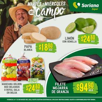 Folleto actual Soriana Súper - 14.3.2023 - 15.3.2023.