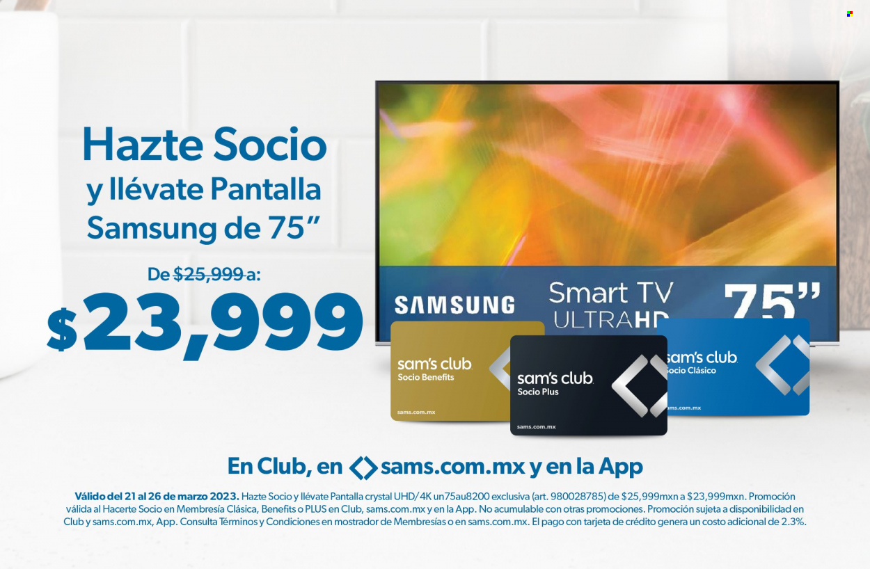 Catálogo Sam's Club - 21.3.2023 - 26.3.2023. Página 1