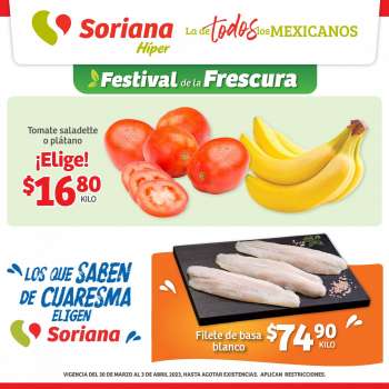 Folleto actual Soriana Híper - 30.3.2023 - 3.4.2023.