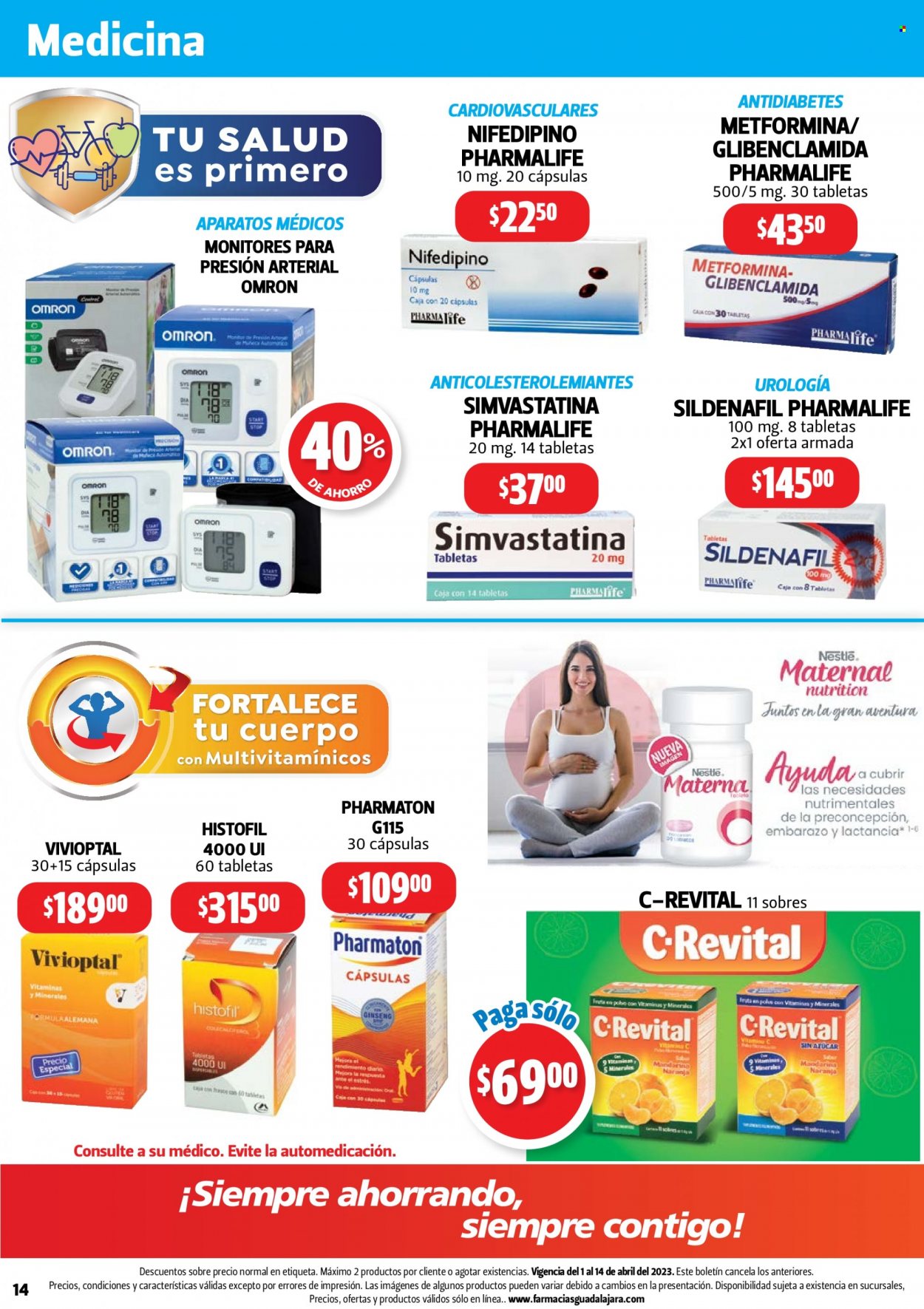 Catálogo Farmacias Guadalajara - 1.4.2023 - 14.4.2023. Página 14