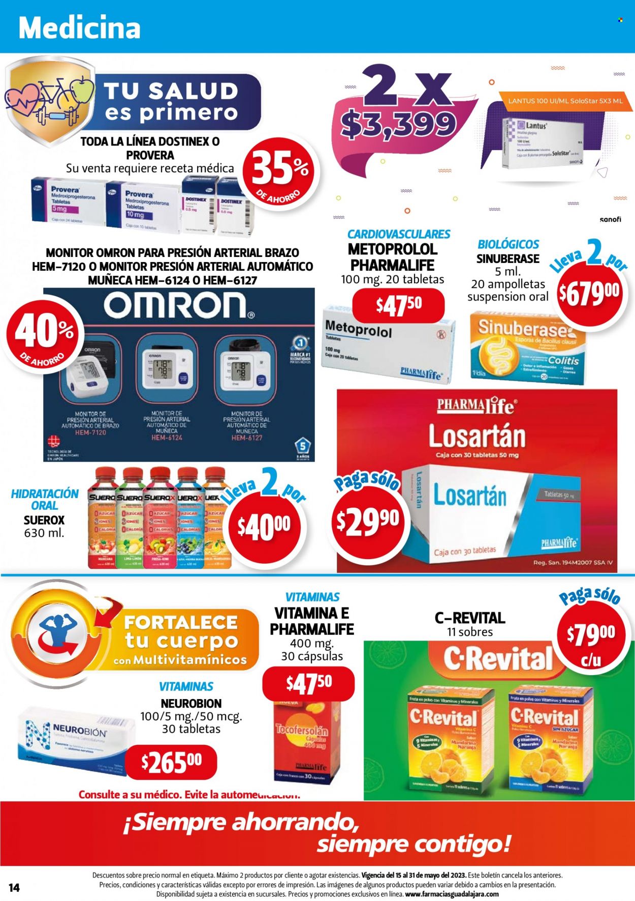 Catálogo Farmacias Guadalajara - 15.5.2023 - 31.5.2023. Página 14