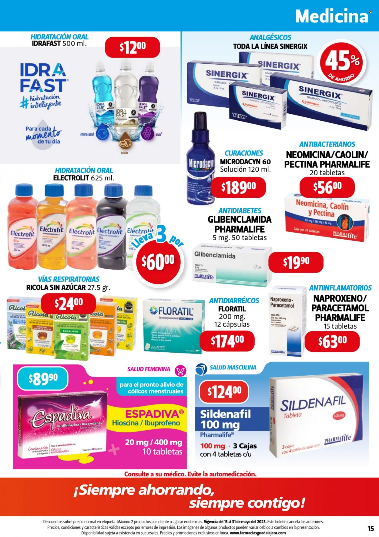 Catálogo Farmacias Guadalajara - 15.5.2023 - 31.5.2023. Página 15