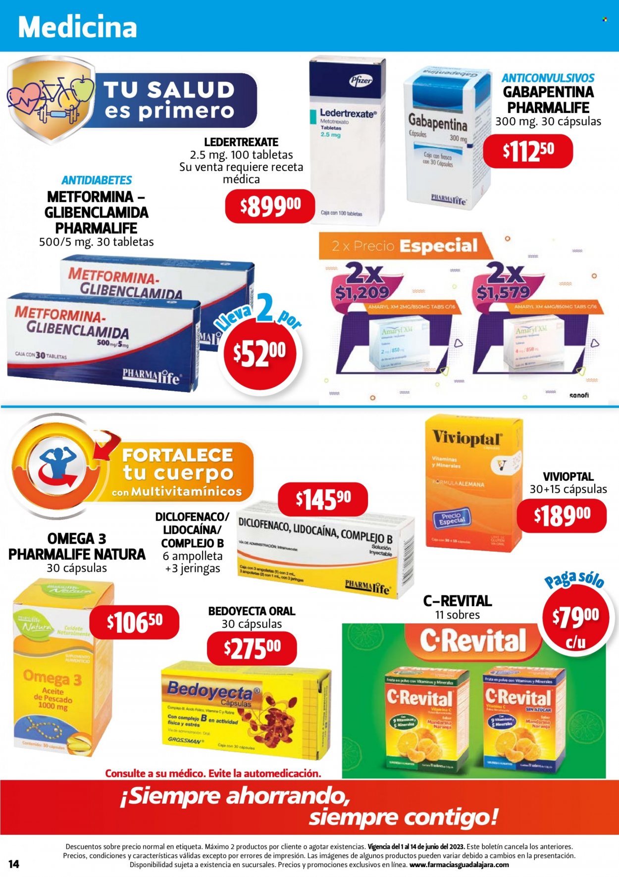 Catálogo Farmacias Guadalajara - 1.6.2023 - 14.6.2023. Página 14