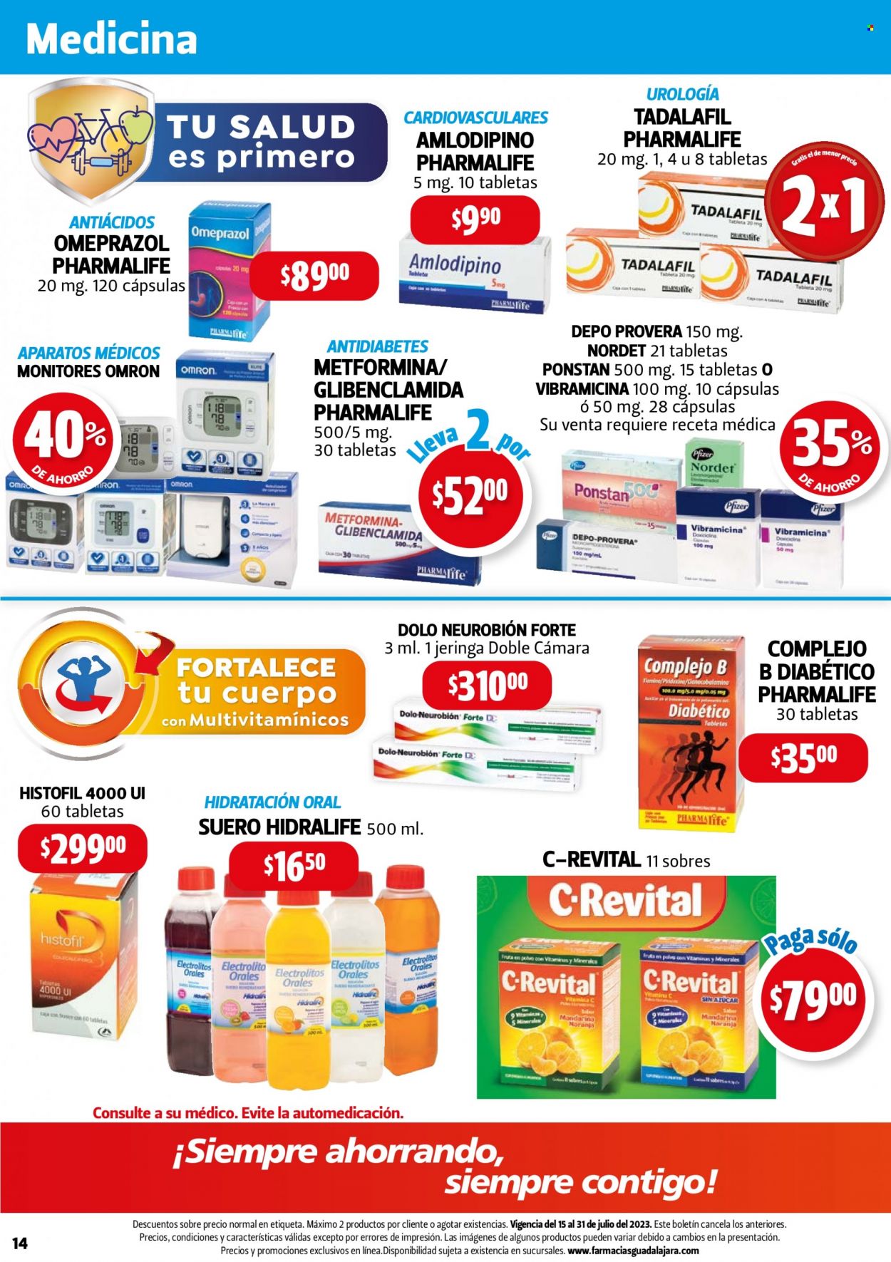 Catálogo Farmacias Guadalajara - 15.7.2023 - 31.7.2023. Página 14