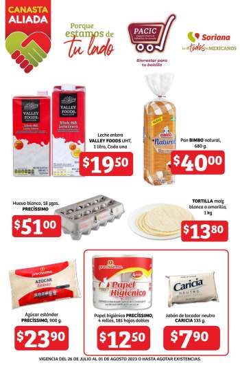 Folleto actual Soriana - 26.7.2023 - 1.8.2023.