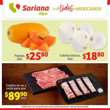 Folleto actual Soriana Híper - 3.8.2023 - 7.8.2023.