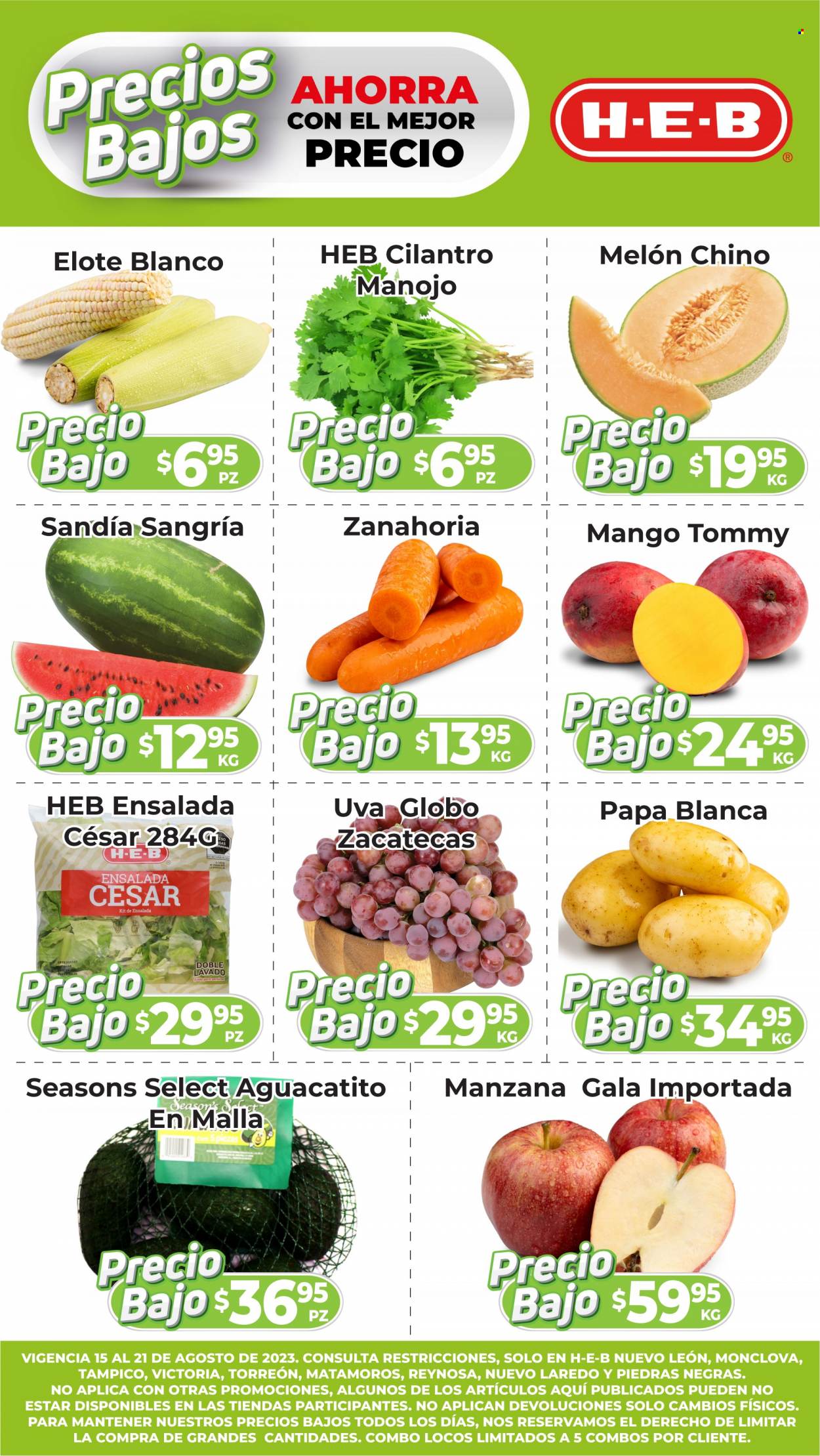 Catálogo H-E-B - 15.8.2023 - 21.8.2023. Página 1