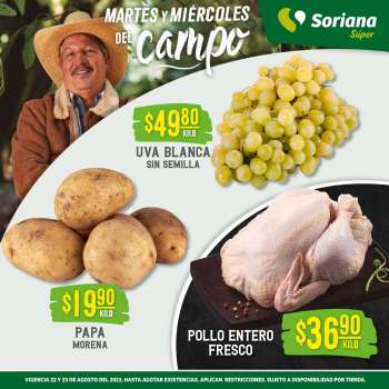 Folleto actual Soriana Súper - 22.8.2023 - 23.8.2023.
