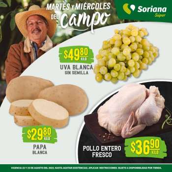 Folleto actual Soriana Súper - 22.8.2023 - 23.8.2023.