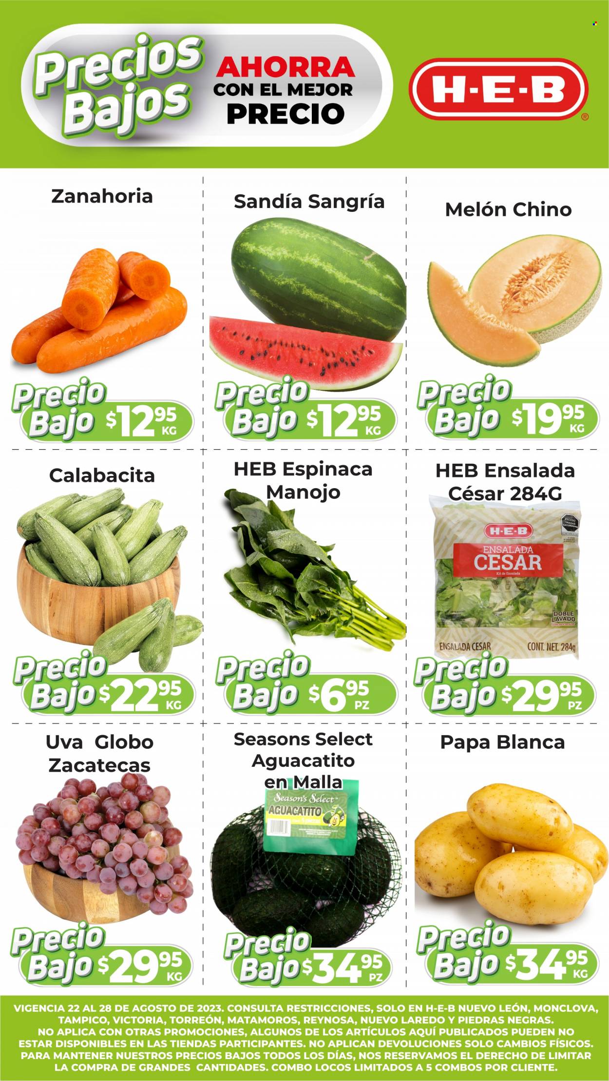 Catálogo H-E-B - 22.8.2023 - 28.8.2023. Página 1