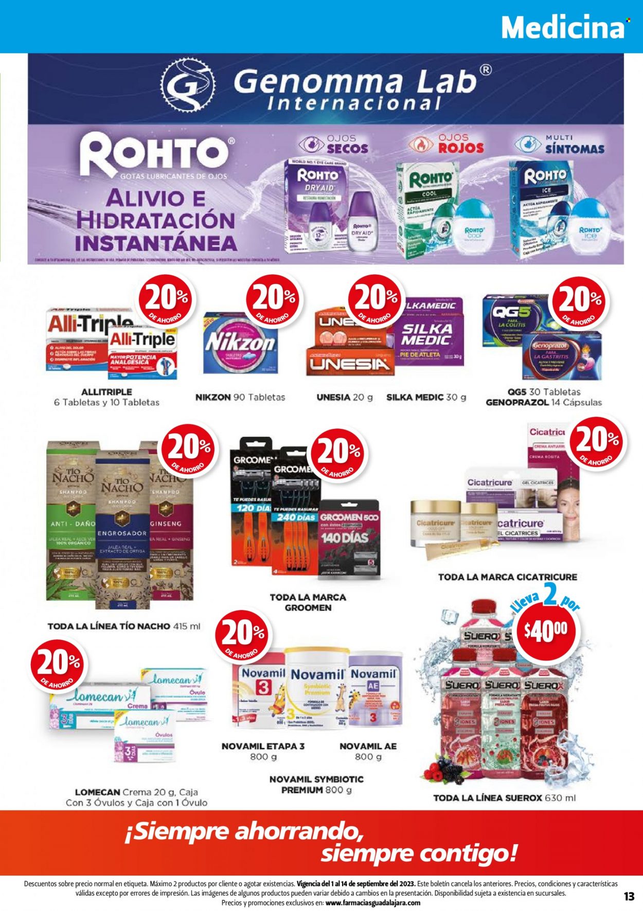 Catálogo Farmacias Guadalajara - 1.9.2023 - 14.9.2023. Página 13