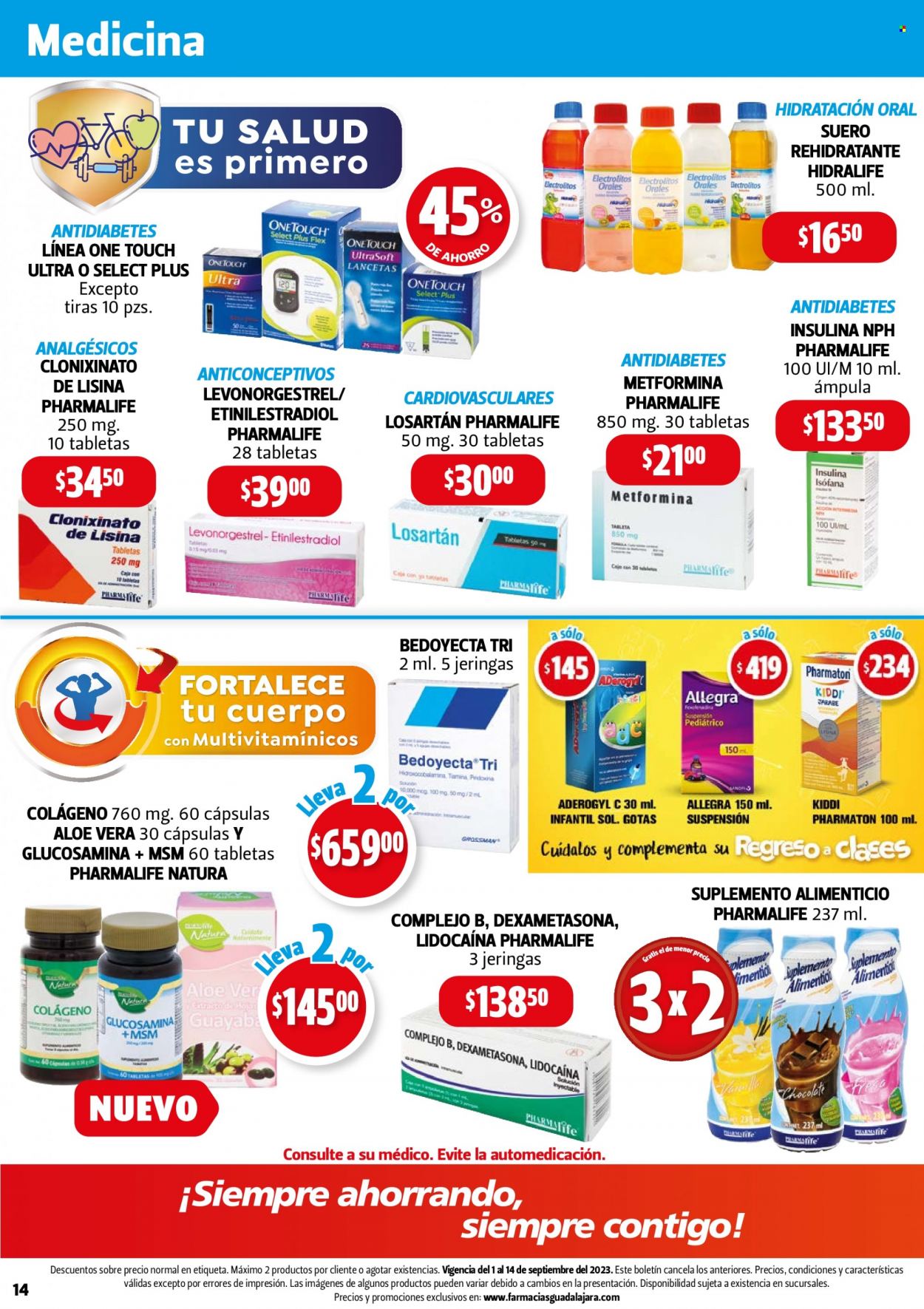 Catálogo Farmacias Guadalajara - 1.9.2023 - 14.9.2023. Página 14