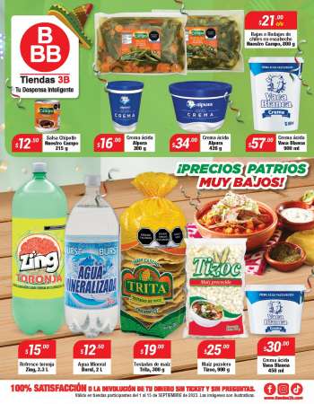 Folleto actual Tiendas 3B - 1.9.2023 - 30.9.2023.