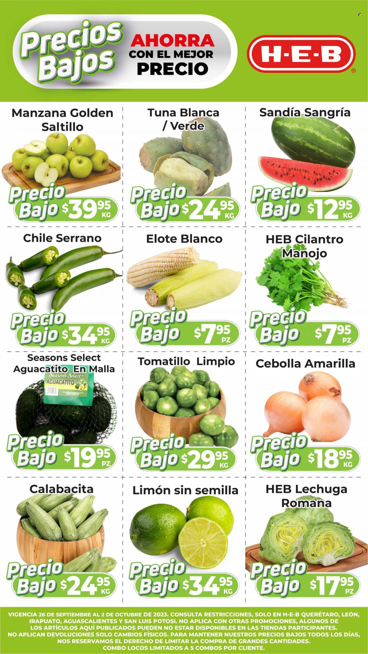 Catálogo H-E-B - 26.9.2023 - 2.10.2023. Página 1