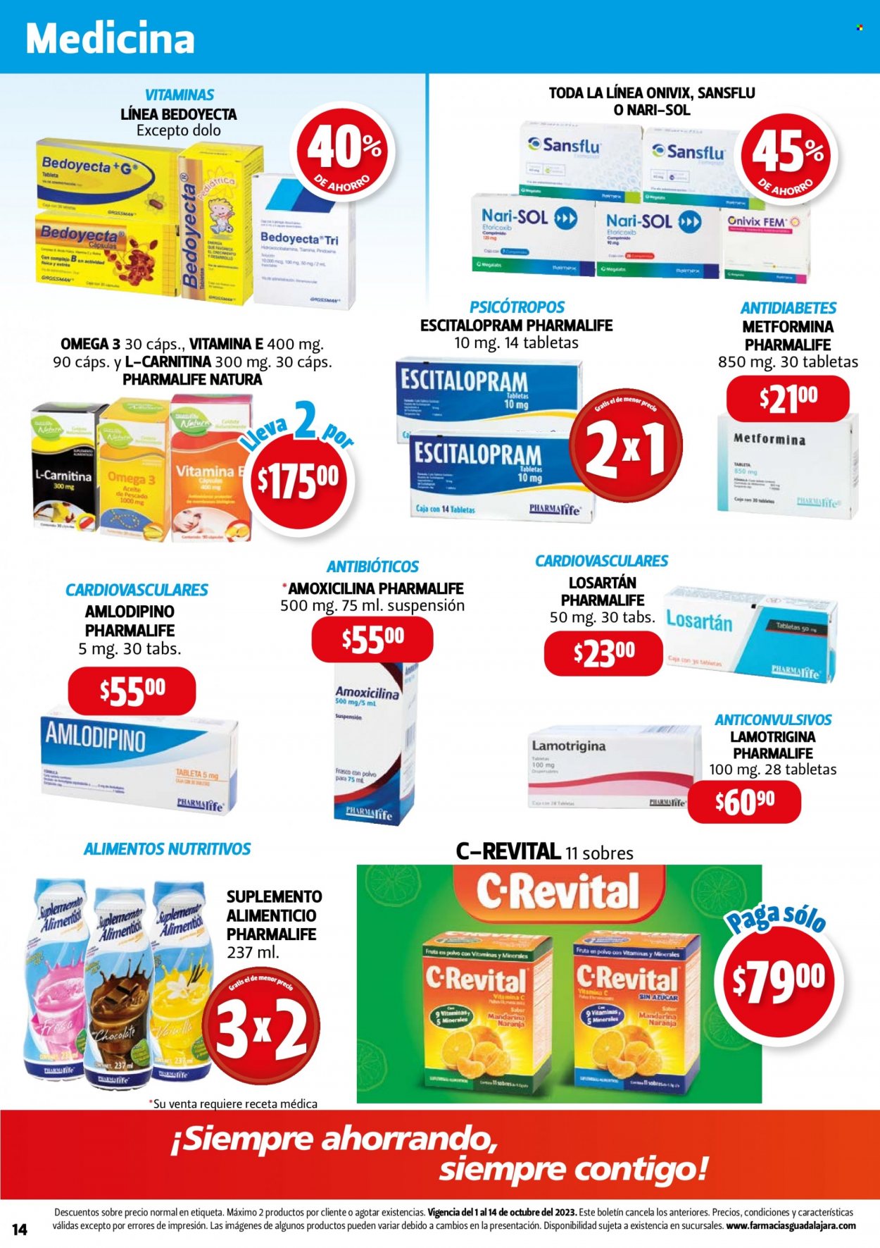 Catálogo Farmacias Guadalajara - 1.10.2023 - 14.10.2023. Página 14