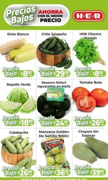 Folleto actual H-E-B - 31.10.2023 - 6.11.2023.