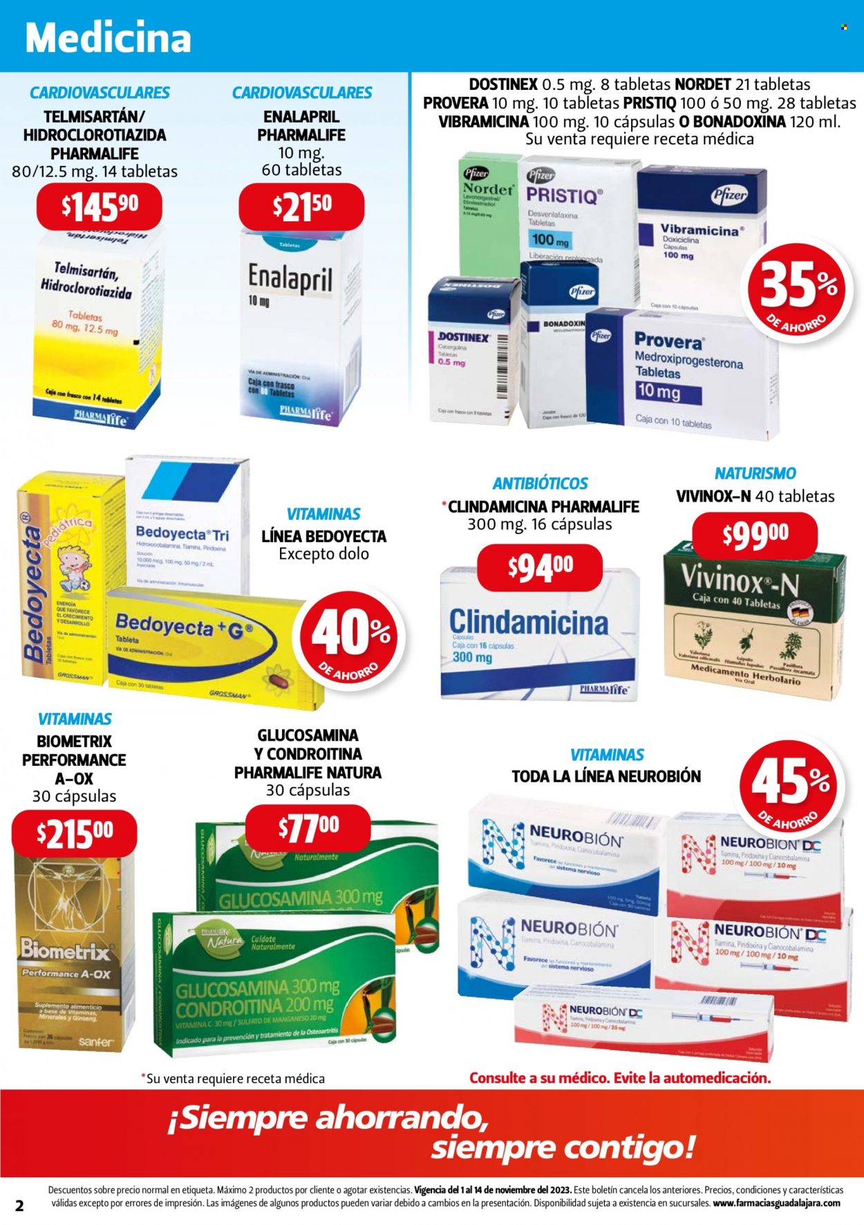 Catálogo Farmacias Guadalajara - 1.11.2023 - 14.11.2023. Página 2
