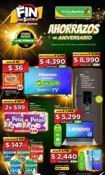 Folleto actual Bodega Aurrerá - 9.11.2023 - 21.11.2023.